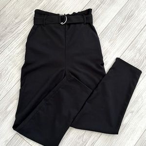 H&M High Waisted Belted Pants - Black 🖤
